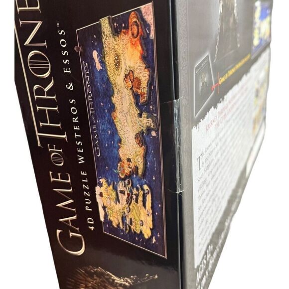 GAME OF THRONES Westeros & Essos Map 4D Puzzle w/ Mini Winterfell & City Models - Picture 5 of 6